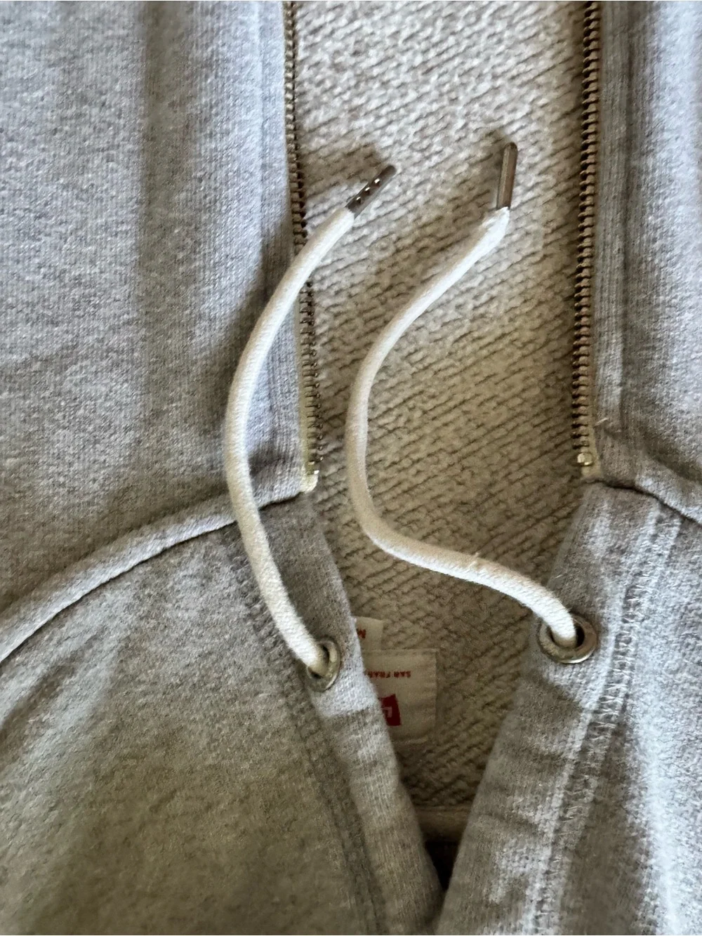 Levi's Light Gray Full-Zip Sherpa Hoodie